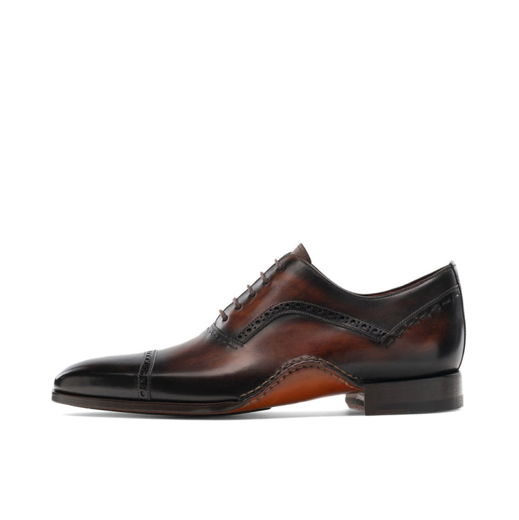Height Increasing Brown Leather Bega Oxfords Shoes