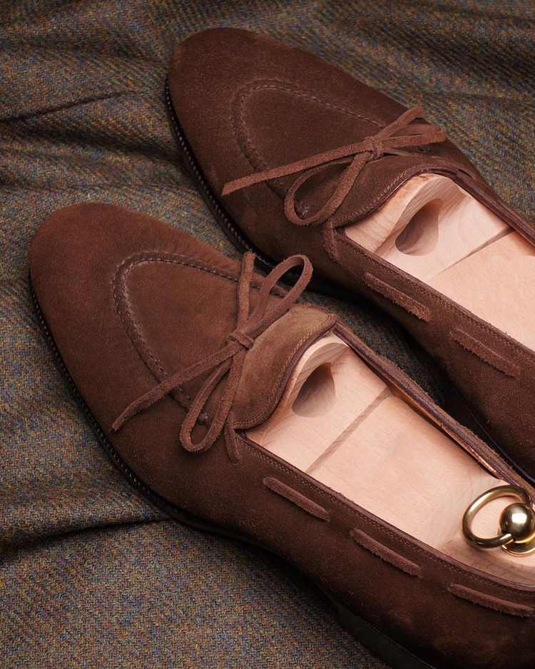 Height Increasing Brown Suede Carmona Loafers