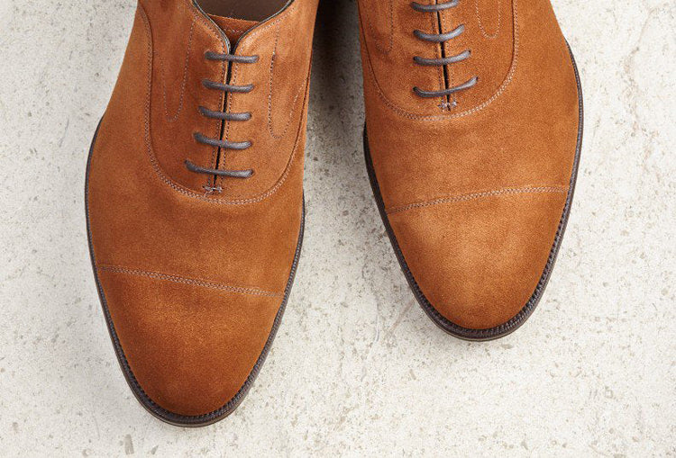 Height Increasing Tan Suede Ruxley Oxfords