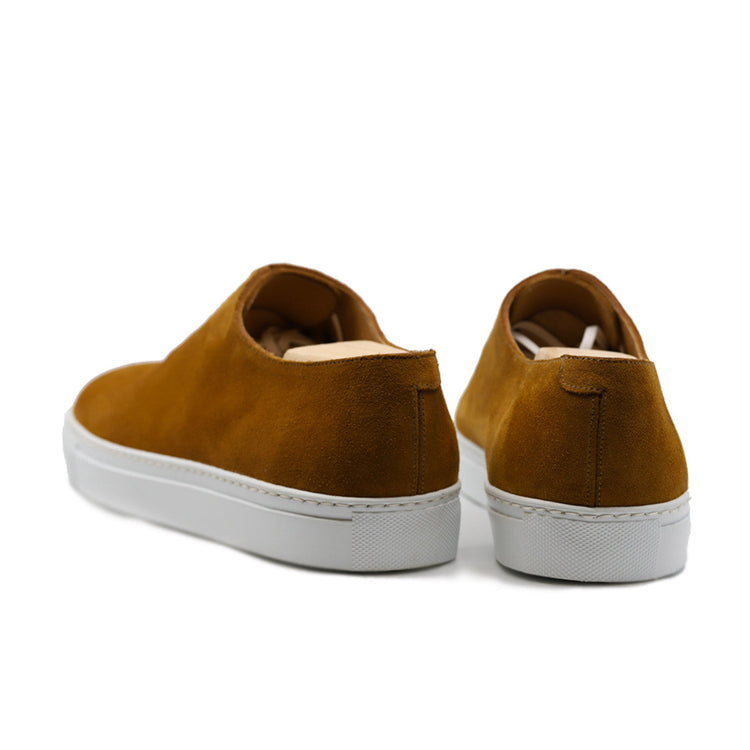 Height Increasing Tan Suede Ferrol Whole Cut Sneakers