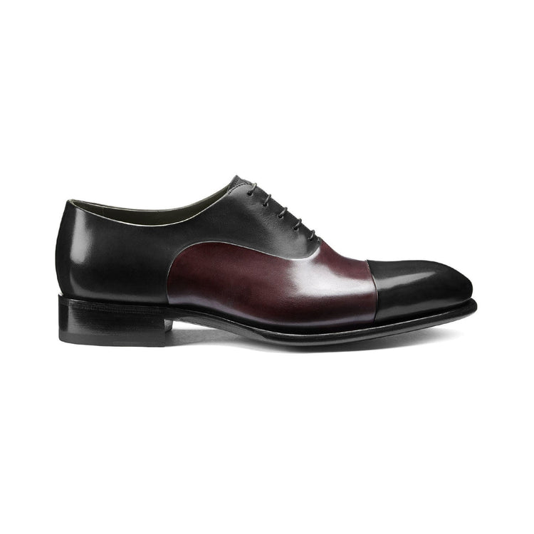 Height Increasing Black and Wine Burgundy Brown Leather Woodford Balmoral Toe Cap Oxfords