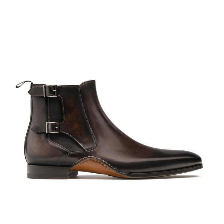 Flat Feet Shoes - Brown Leather Forster Boots Shoes with Arch Support