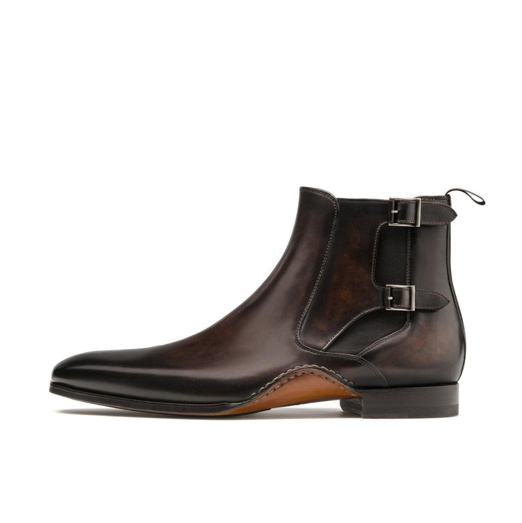 Flat Feet Shoes - Brown Leather Forster Boots Shoes with Arch Support