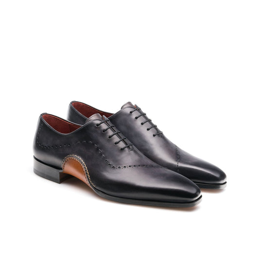 Flat Feet Shoes - Black Leather Camden Oxfords Shoes with Arch Support