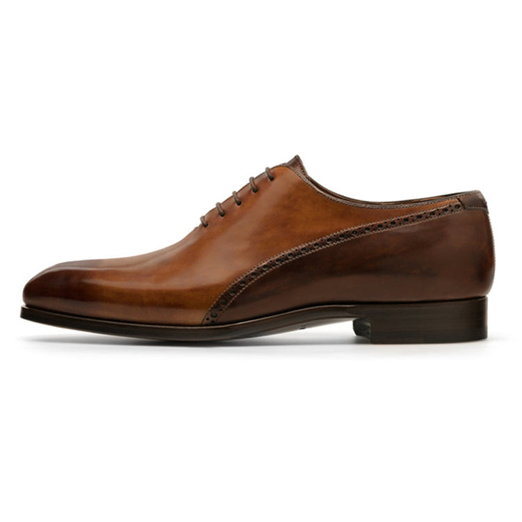Height Increasing Tan & Brown Leather Darien Brogue Oxfords