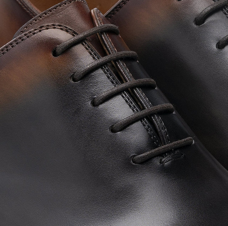 Flat Feet Shoes - Black & Brown Leather Tasmania Oxfords with Arch Support