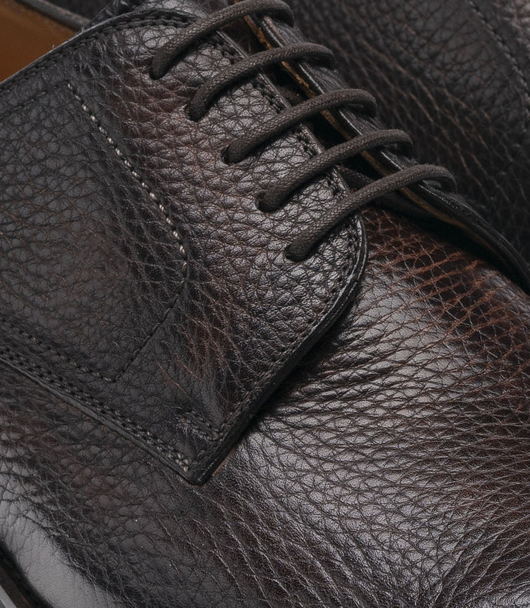 Flat Feet Shoes - Brown Leather Baltimore Chunky Derby Shoes with Arch Support