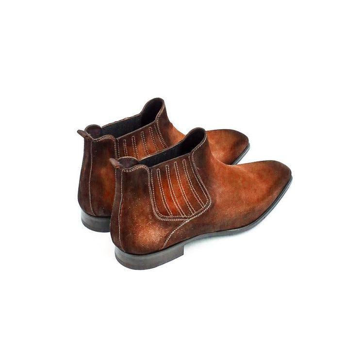 Flat Feet Shoes - Goodyear Welted Cadaval Tan Suede Chelsea Boot with Violin Leather Sole with Arch Support