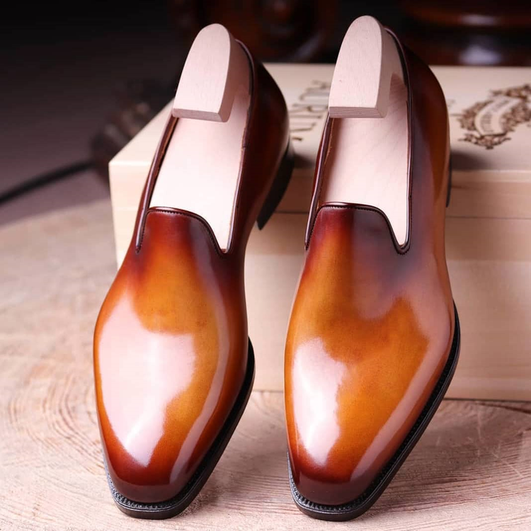 Height Increasing Tan Leather Leon Loafers