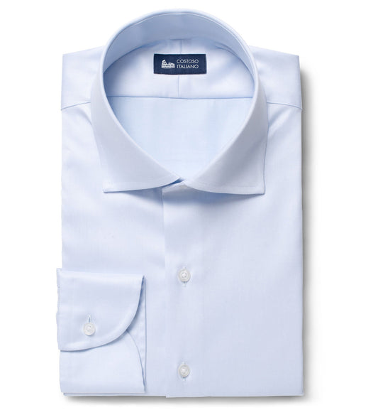 Light Blue Cotton Broadcloth Medway Business Shirt