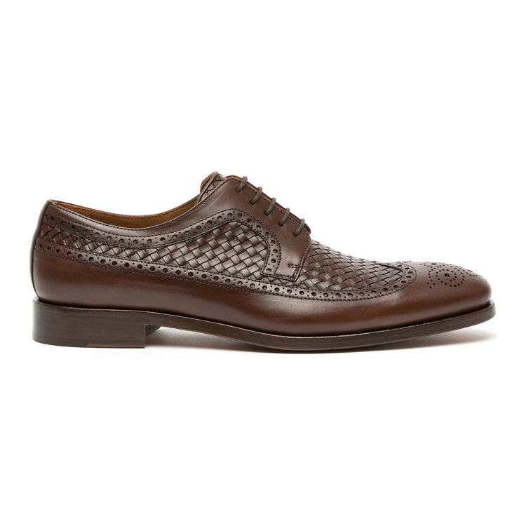 Flat Feet Shoes - Brown Leather Norwood Brogue Derby Shoes with Arch Support