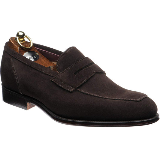 Brown Suede Leather Mortlake Loafers