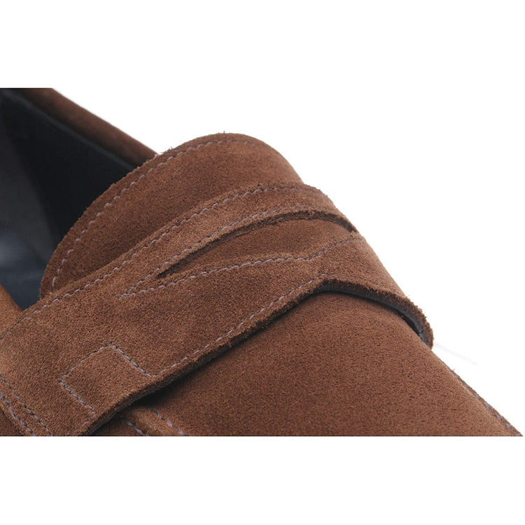 Brown Suede Leather Eltham Loafers