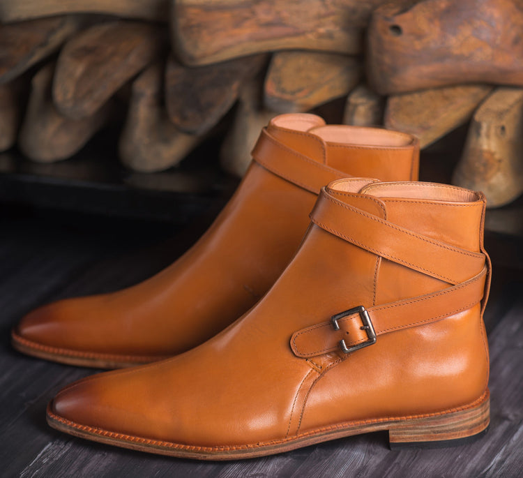 Tan Leather Albon Slip On Jodhpur Boots