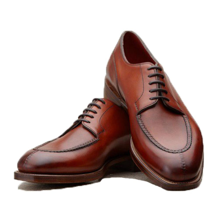 Flat Feet Shoes - Fire Tan Leather Hamlet Derby Shoes with Arch Support