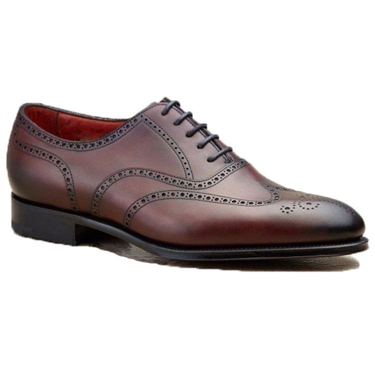Height Increasing Mahogany Brown Leather Gedling Brogue Oxfords