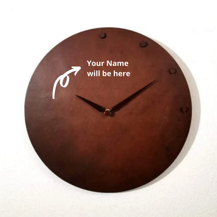 PERSONALIZABLE - Leather Clock