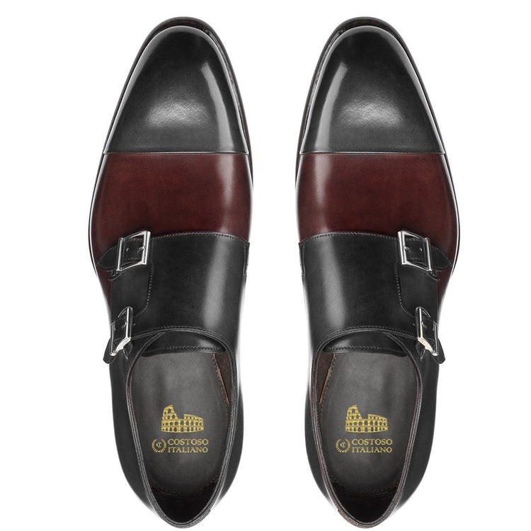 Black and Brown Leather Castle Monk Straps