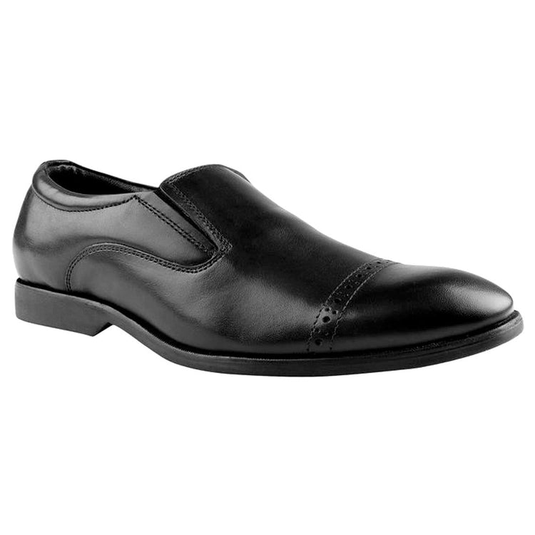 Formal Black Leather Slip on Shoes