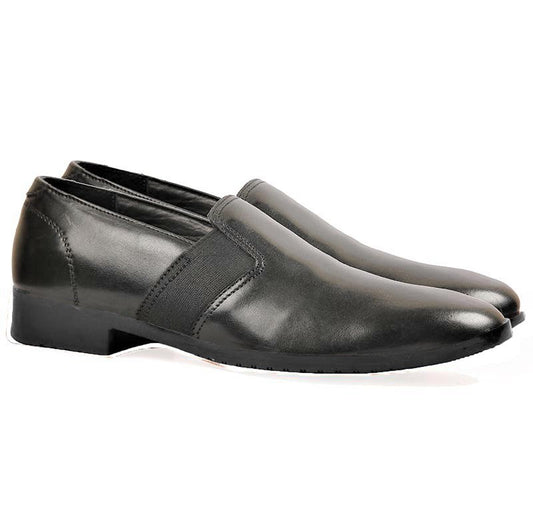 Formal Black Leather Slip-on Shoes