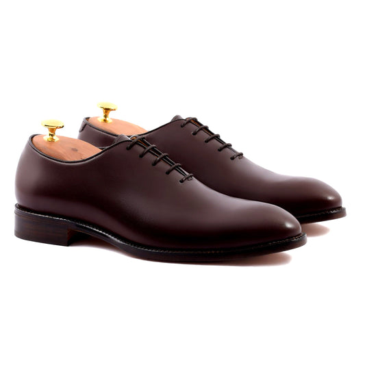 Brown Leather Drayton One Cut Oxfords - Formal Shoes