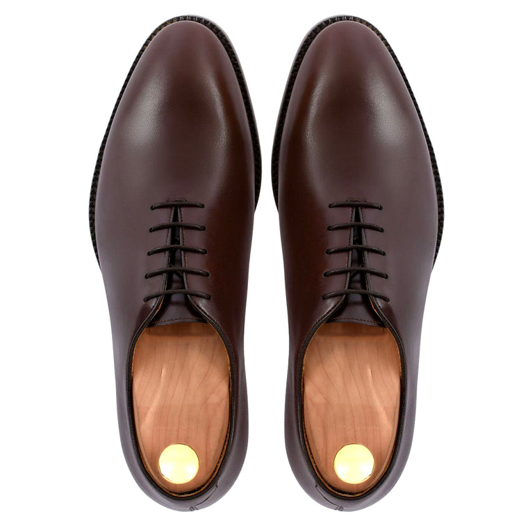 Height Increasing Brown Leather Drayton One Cut Oxfords