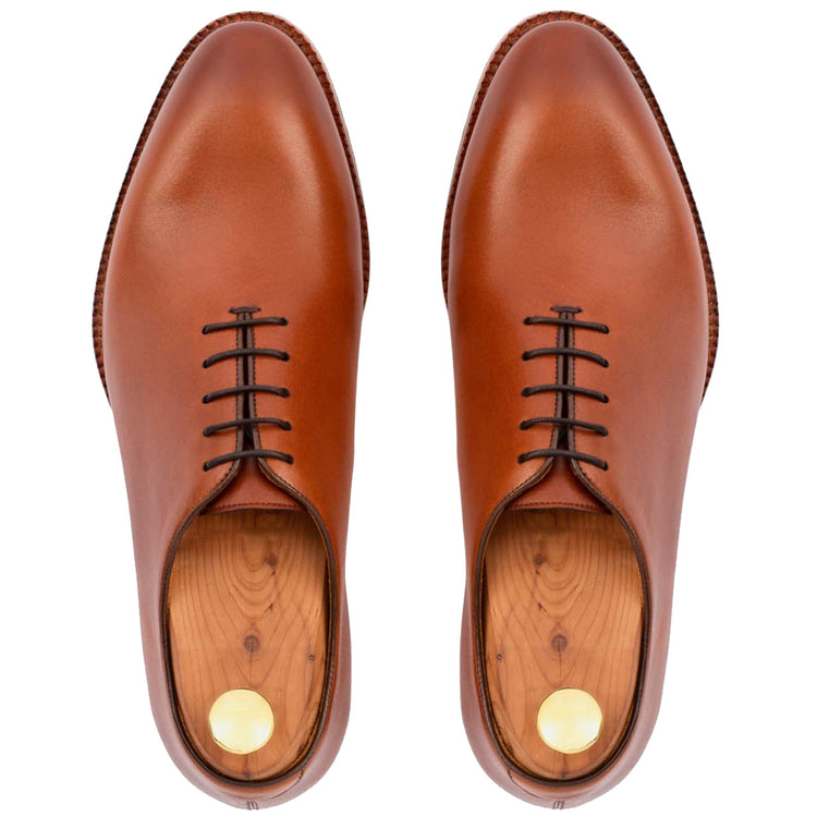 Tan Leather Drayton One Cut Oxfords - Formal Shoes