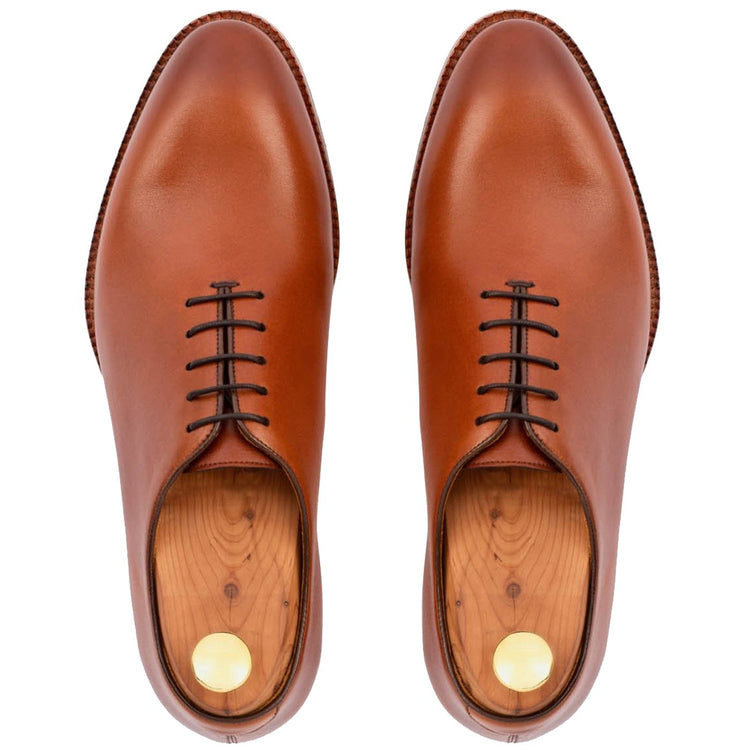 Flat Feet Shoes - Tan Leather Drayton One Cut Oxfords with Arch Support