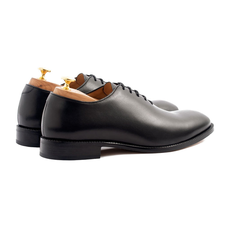 Flat Feet Shoes - Black Leather Drayton One Cut Oxfords with Arch Support