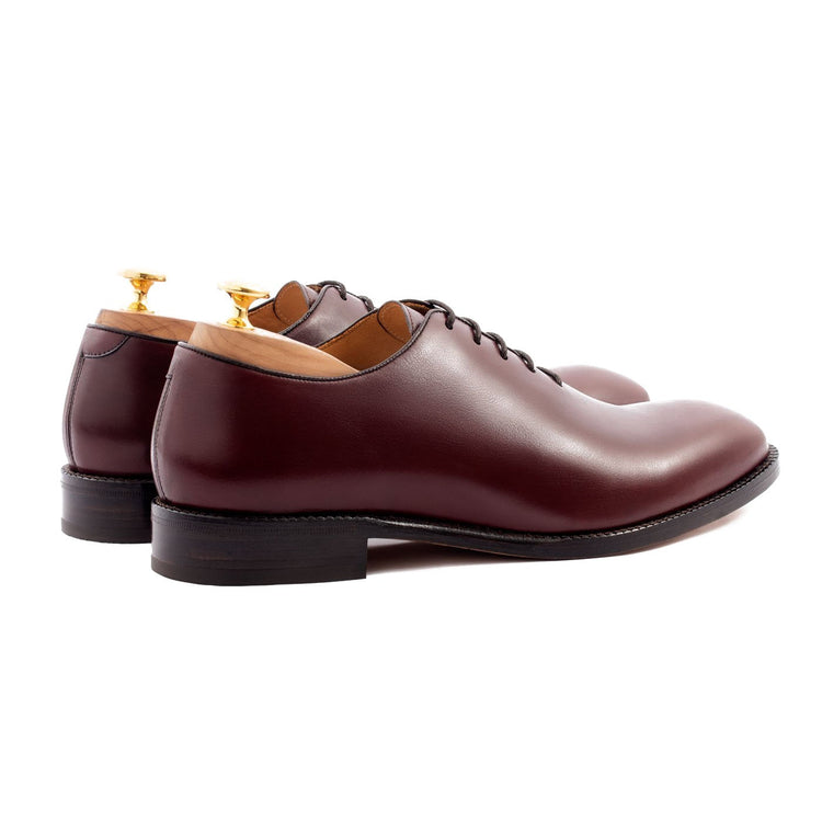 Flat Feet Shoes - Cherry Brown Leather Drayton One Cut Oxfords with Arch Support