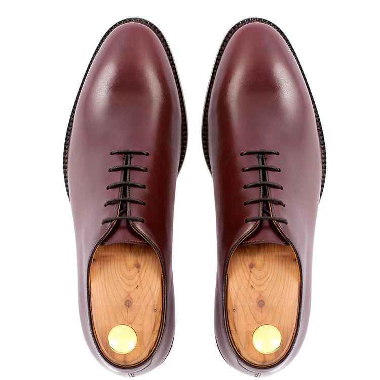 Cherry Brown Leather Drayton One Cut Oxfords - Formal Shoes