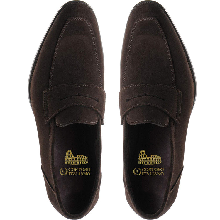 Brown Suede Leather Mortlake Loafers