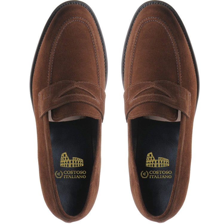 Brown Suede Leather Eltham Loafers