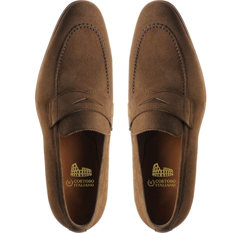 Brown Suede Leather Malden Loafers