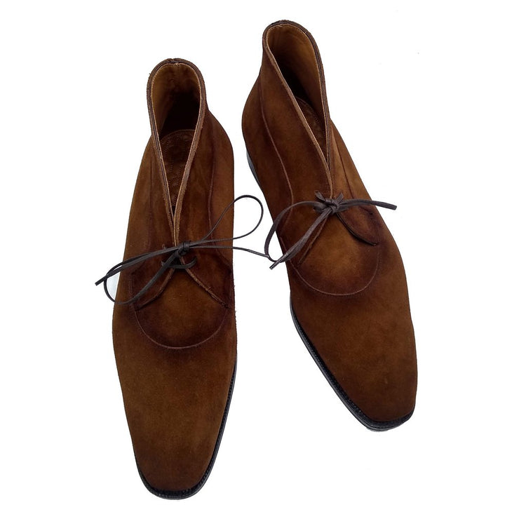 Height Increasing Brown Suede Corowa Chelsea Boots