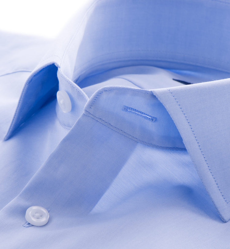 Light Blue Cotton Broadcloth Merton Business Shirt