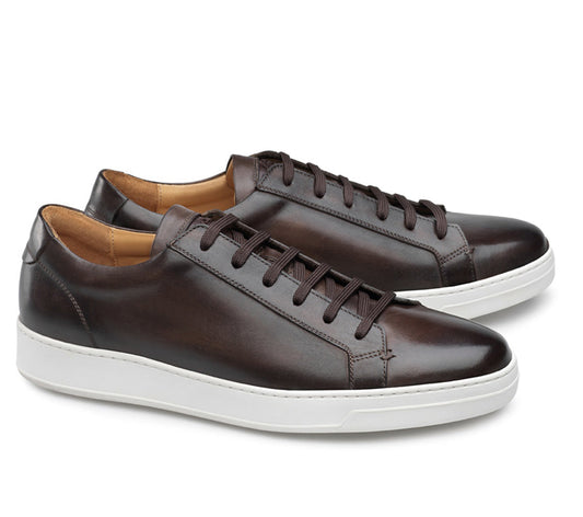 Brown Leather Cornella Lace Up Sneakers