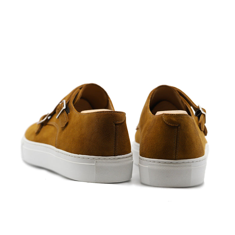 Tan Suede Ferrol Monk Strap Sneakers