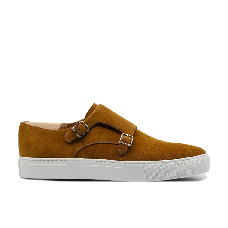 Tan Suede Ferrol Monk Strap Sneakers