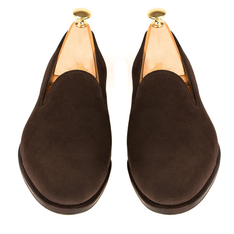 Flat Feet Shoes - Brown Suede Corby Loafers with Arch Support