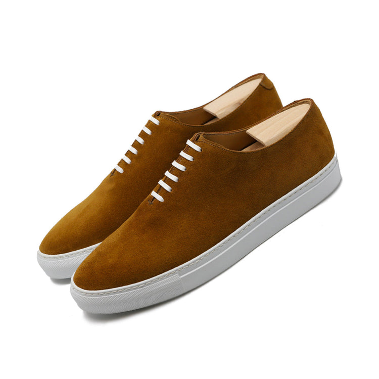 Tan Suede Ferrol Whole Cut Sneakers