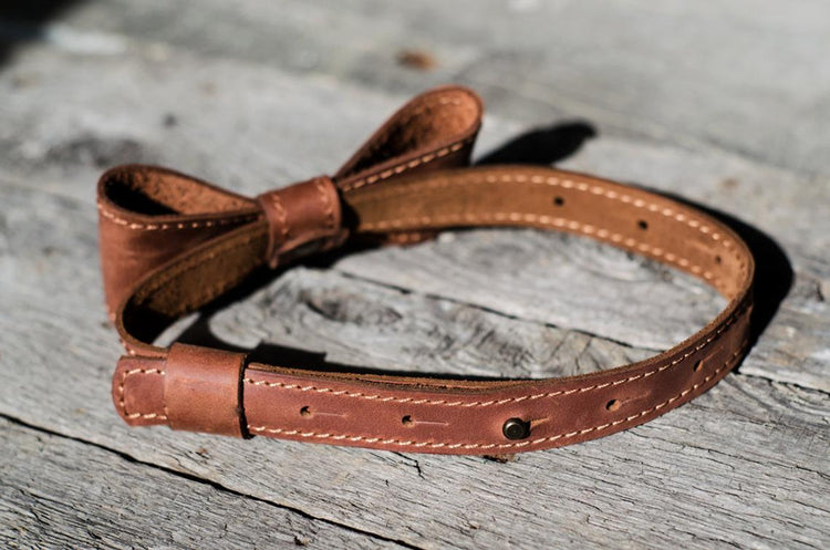 Leather Bowtie Collar for Dogs