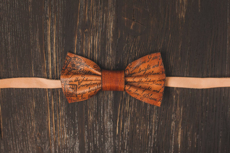 Leather Printed Story Bow