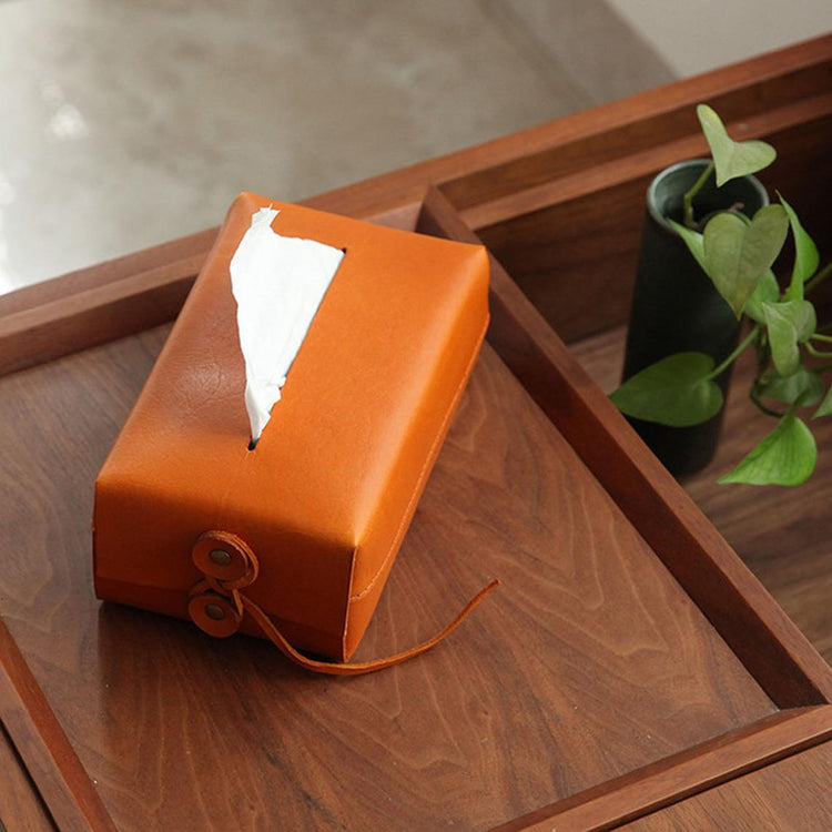Leather Tissue Paper Box - Modern