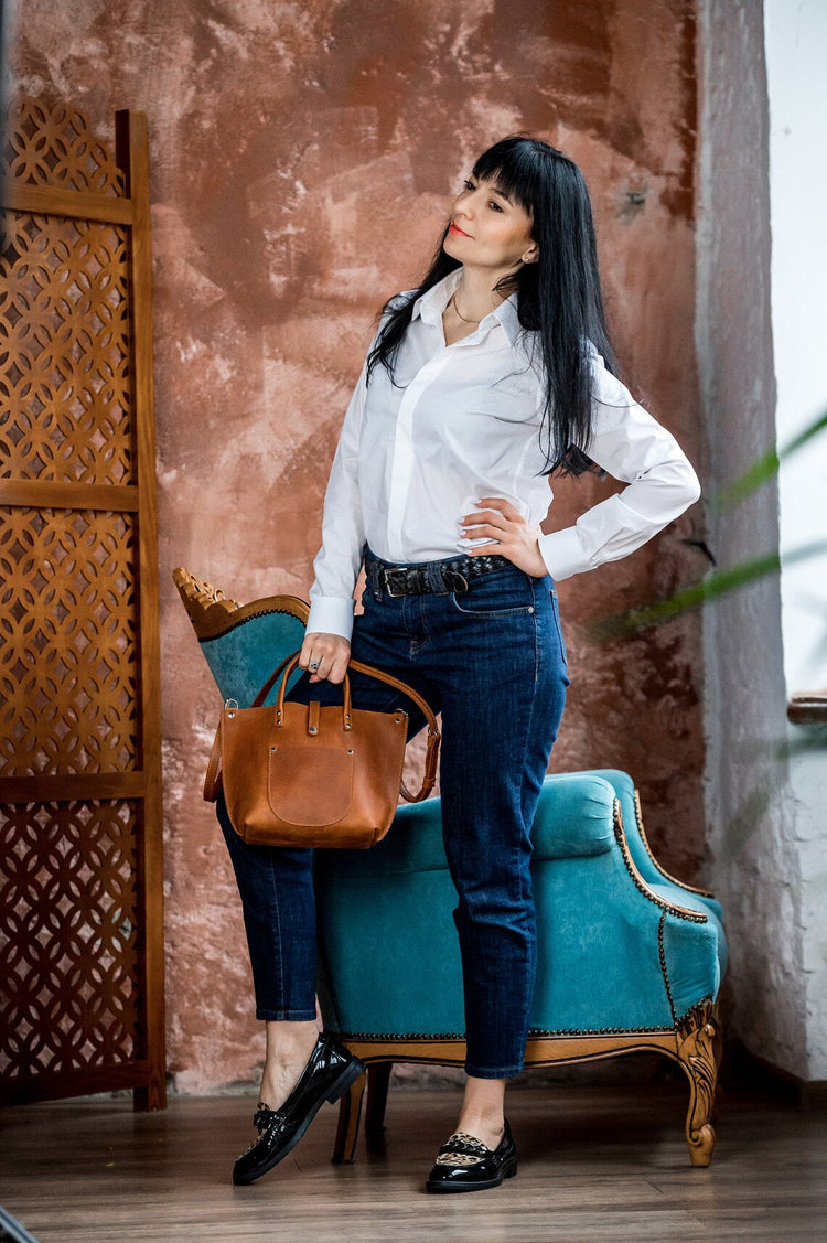 Leather Dubbow Evening Tote bag