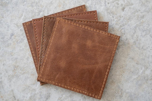 PERSONALIZABLE - Leather Coasters