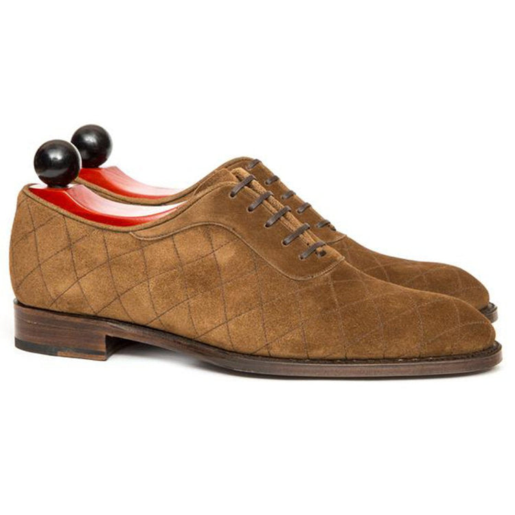 Flat Feet Shoes - Tan Suede Copnor Oxfords with Arch Support