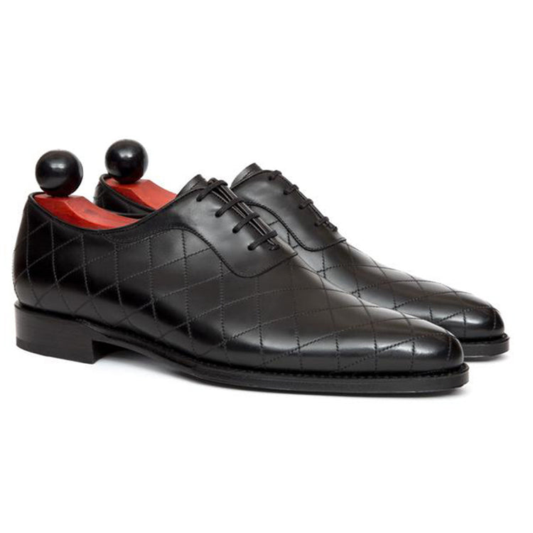 Height Increasing Black Leather Copnor Oxfords