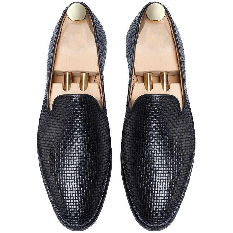 Black Leather Bexley Loafers