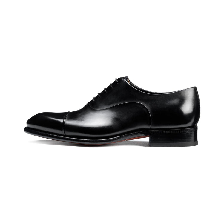 Black Leather Woodford Balmoral Toe Cap Oxfords - Formal Shoes